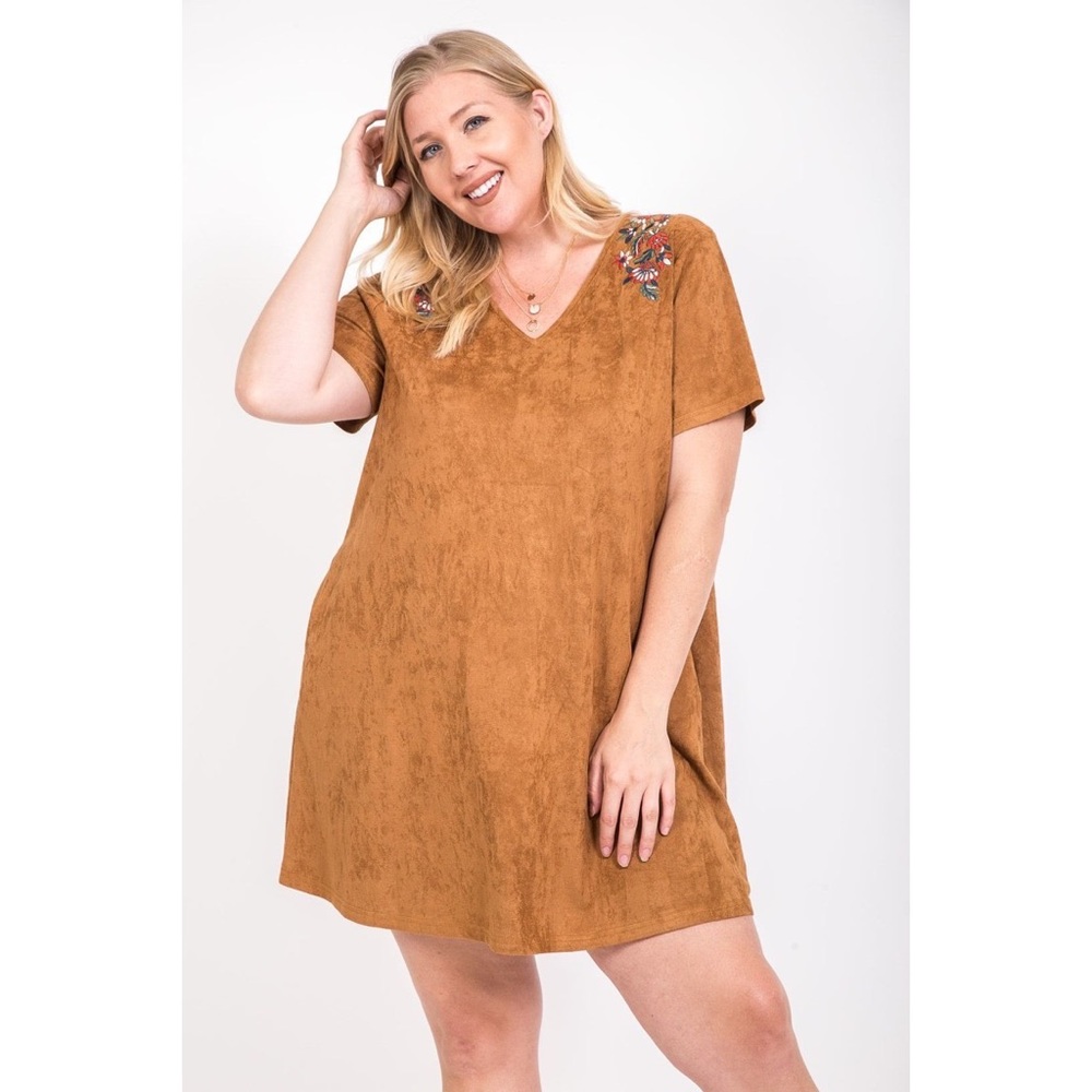 🌀💗CAMEL DRESS WITH SHOULDER DETAIL💗